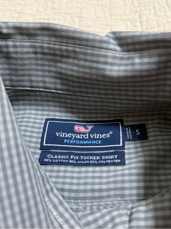Vineyard Vines Men's Classic Fit Tucker Shirt Gray Plaid LS Size Small - Picture 2 of 7